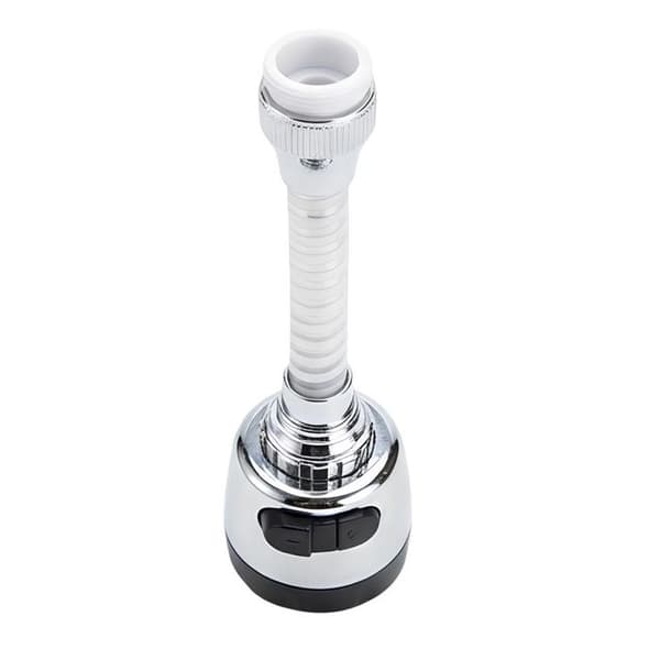 Vandhane diffuser - AVIZAR - 360° roterende - Rustfrit stål - Justerbart stråle - Vandbesparelse Grå