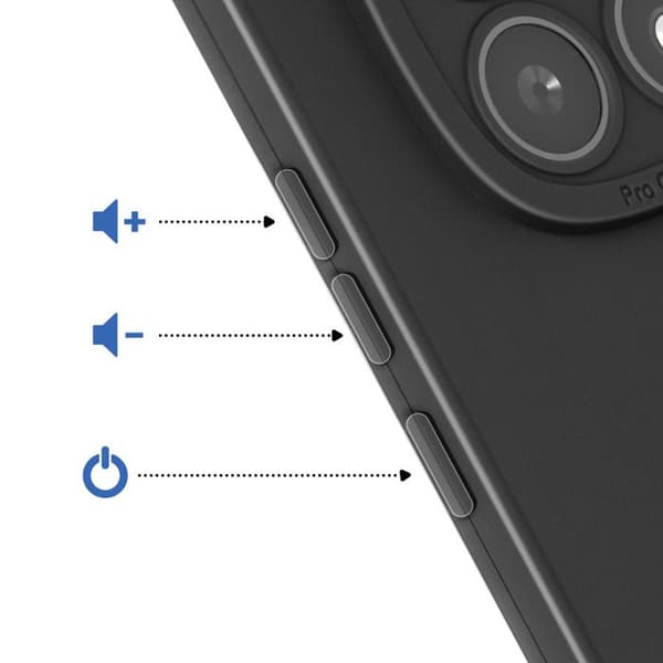 Silicone Cover til Redmi Note 15 med Forstærkning til Kamera Blok Sort Svart