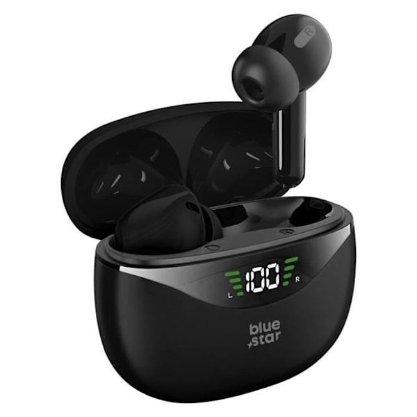 Bluetooth hovedtelefoner - BLUESTAR - Sort model - 4,5 timers batterilevetid - IPX4 vandtætning - Touch kontrol Svart