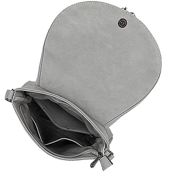 Crossbody taske til kvinder med lynlås Gallantry lys grå Grå