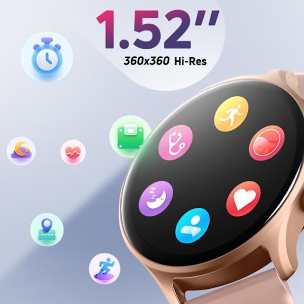 Yhdistetty kello mikrofonilla Call Function Tracker Sport and Health Riversong Pink