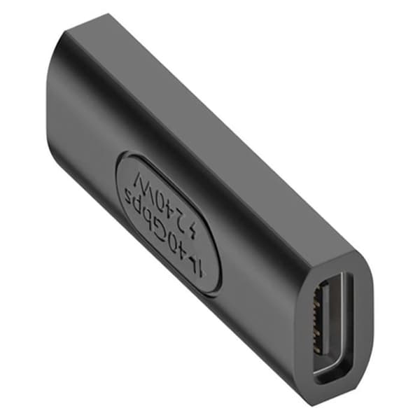 USB-C Female -sovitin 3 in 1 -lataus, synkronointi, video musta