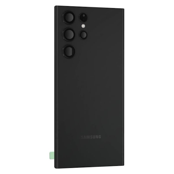 Battericover til Samsung Galaxy S22 Ultra - Sort - Kameraobjektiv medfølger Svart
