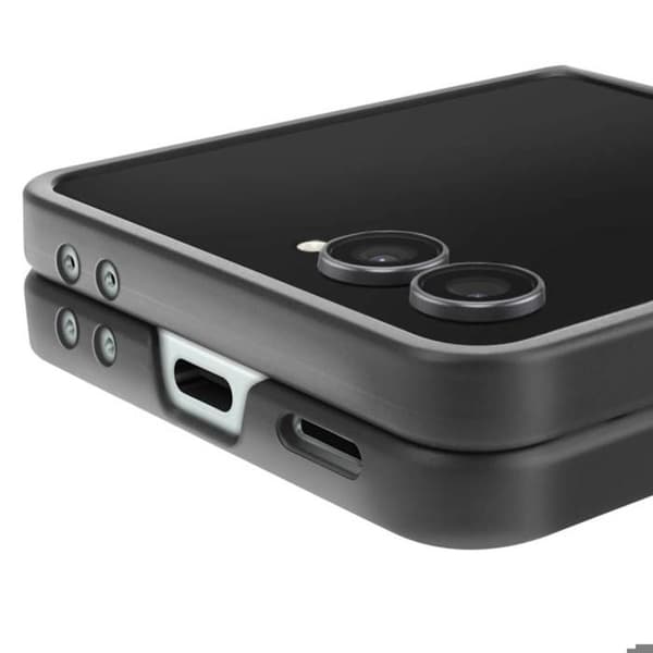 Coque til Galaxy Z Flip 7 Soft-Touch med Forstærket Hængsel Sort Svart