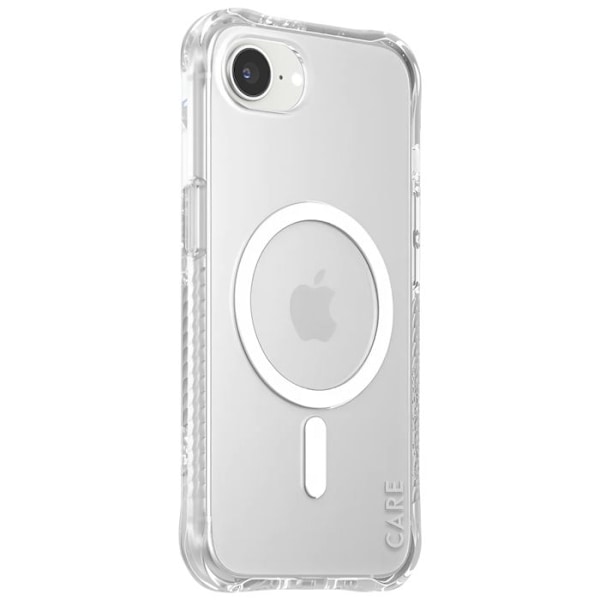 Coque MagSafe til iPhone 16e Silikone Anti-Fald 2.4m Samba Panzer Glas Transparent Vit