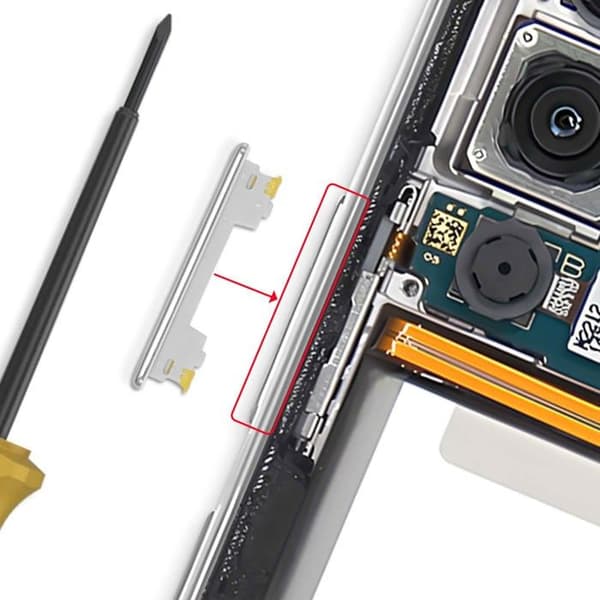 Ersättningssidovolymknapp för Galaxy A53 Samsung Service Pack Vit Vit