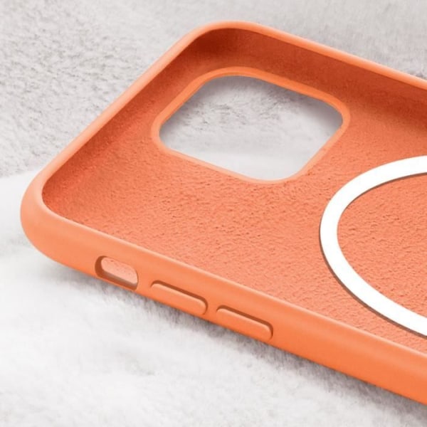 Coque Magsafe - Fast Mag Cover - iPhone 15 Plus - Silikoni Pehmeä Tunne - Oranssi - Liukumaton Orange