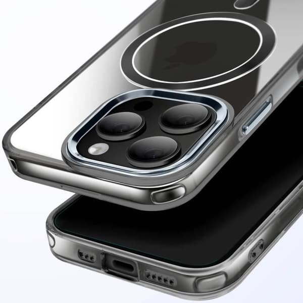 Coque MagSafe - Glasfarve - iPhone 14 Pro Max - Sort - Hård - Anti-gulning Svart