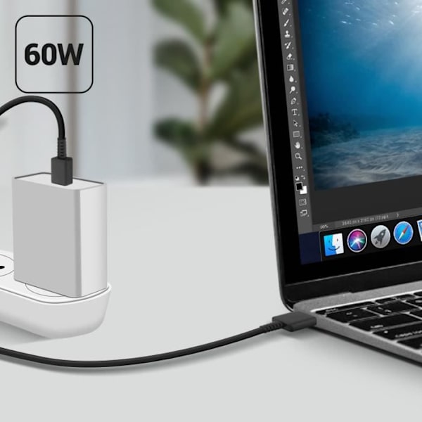USB-C til USB-C-kabel 60W Opladning og synkronisering 1m Original Samsung Sort