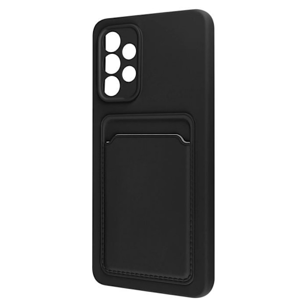 Etui til Samsung Galaxy A33 5G - FORCELL - Blød silikone - Kortholder - Tynd - Sort Svart