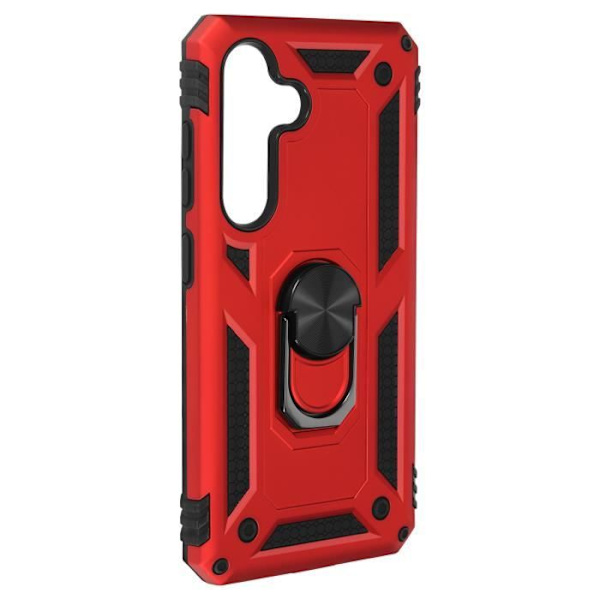 Kotelo Samsung Galaxy S24 Hybrid Ring Magneettinen pidike Punainen Röd