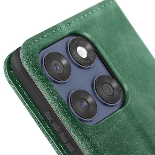 Housse Folio pour Motorola Edge 60 Fusion et Edge 60 Support Vidéo Vert Foncé Grön