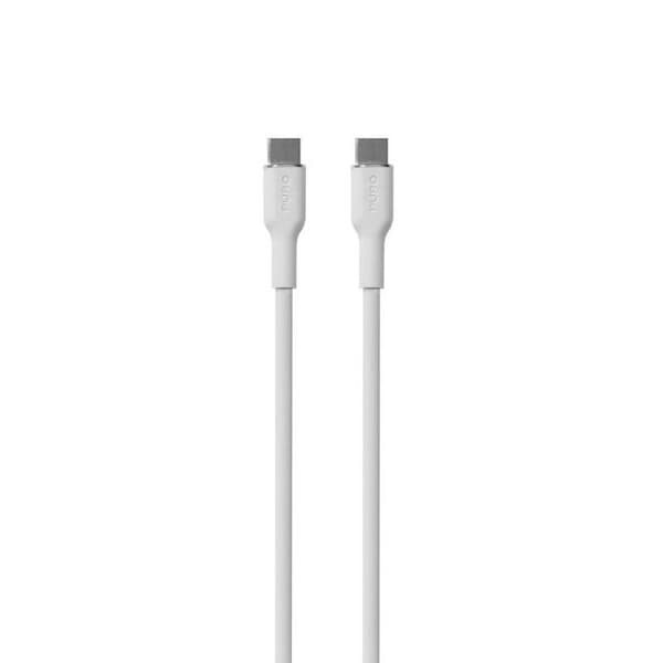 USB-C - USB-C -kaapeli PURO ICON 1,5 m – valkoinen