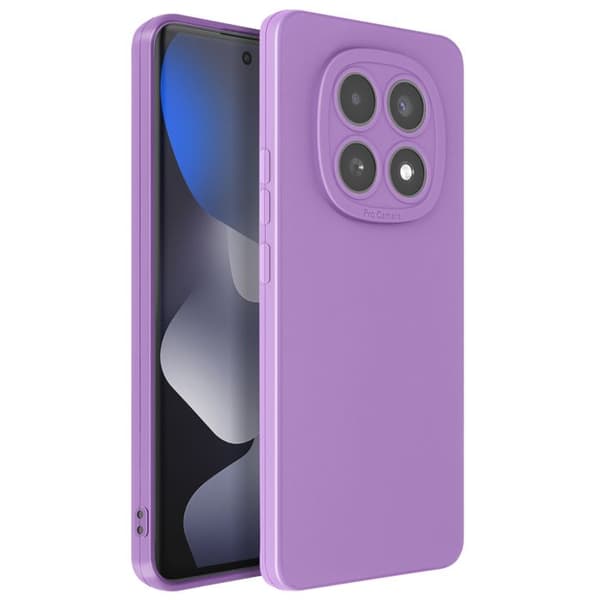 Siliconfodral för Redmi Note 15 med förstärkt kamerablock i lila Violett