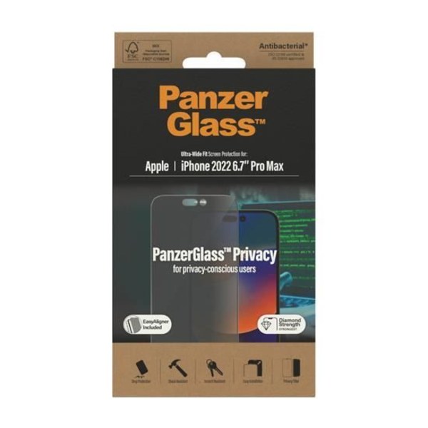 PanzerGlass PanzerGlass Privacy för iPhone 14 Pro Max Svart
