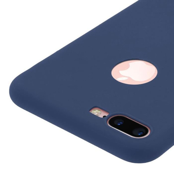 Fodral - FORCELL - iPhone 7 Plus / 8 Plus - Soft Touch - Silikon - Mörknatt Midnattsblå