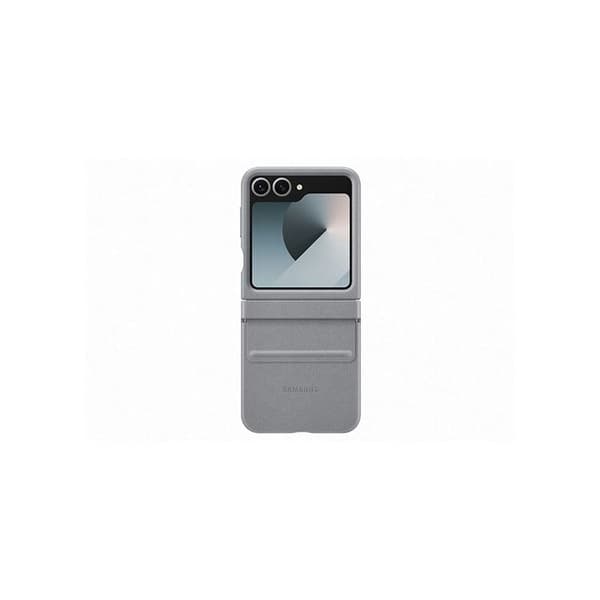 Coque - Kindsuit - Galaxy Z Flip 6 - Ægte læder - Grå - Blød Grå