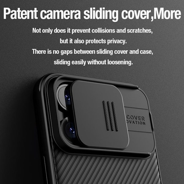Coque för iPhone 15 Pro Hård Magnetisk CamShield PRO Nillkin Svart Svart