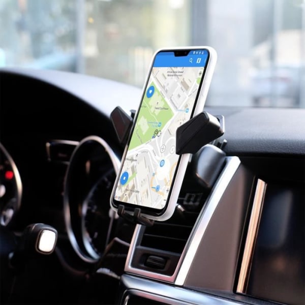 Smartphone Holder - AKASHI - 6,5'' - Ventilationsmontering - 360° roterbar - Sort plastik Svart