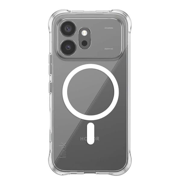Stødabsorberende cover til Honor 600 med magnetisk ring iMak Transparent Vit