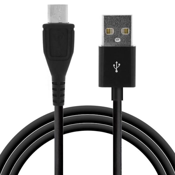 USB-kabel - AVIZAR - Micro USB - 2 meter - Sort - Overførsel og opladning