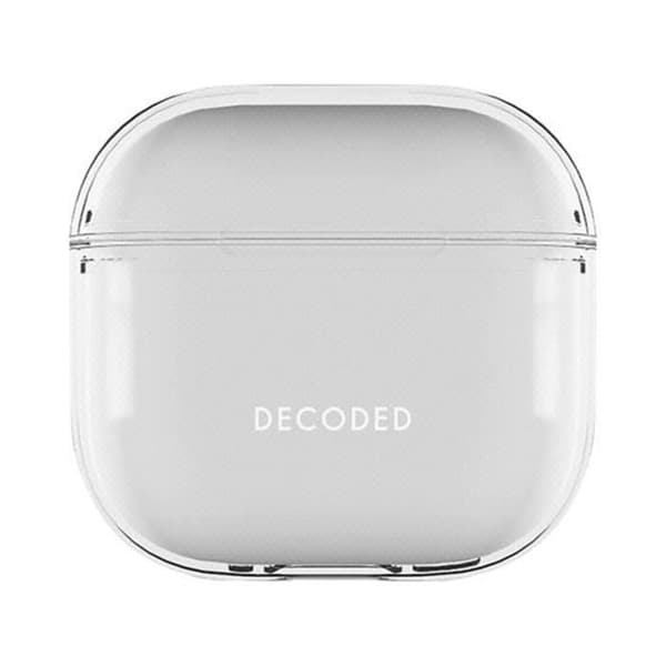 Coque til AirPods 4 - Decoded - Transparent - Stødabsorberende silikone - LED-indikator - Polycarbonat Transparent