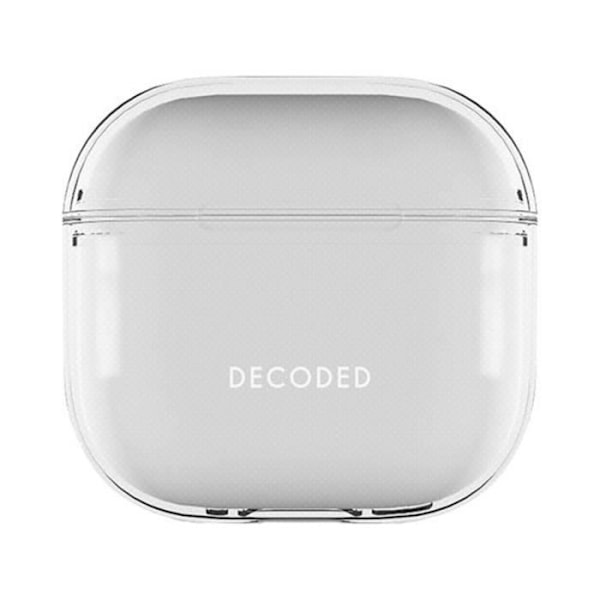 Coque til AirPods 4 i silikone med stødabsorbering og LED-indikator Decoded Transparent Transparent