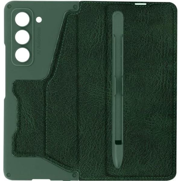 Läppäkotelo Samsung Galaxy Z Fold 5:lle - AVIZAR - Korttiteline ja kynä - Vihreä - Jäykkä - Synteettinen Grön