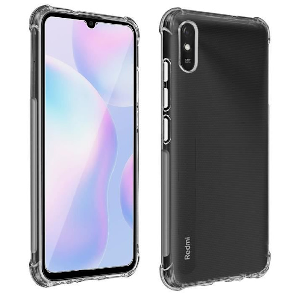 Coque och Härdat Glas - Xiaomi - Redmi 9A/9AT - Mjuk - Transparent - Effektivt Skydd Transparent