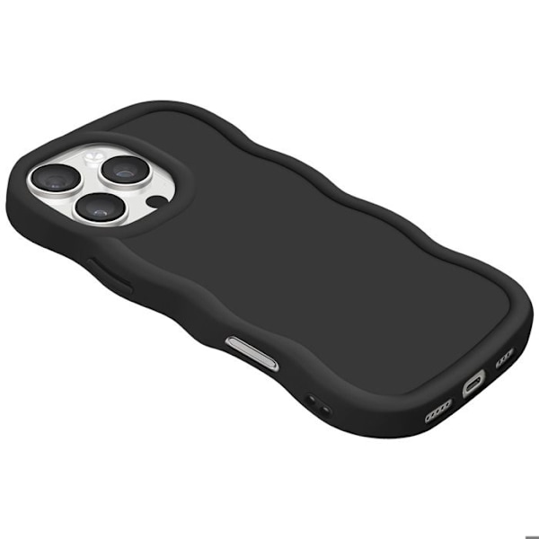 iPhone 16 Pro Max Suojakuori Silikoninen Iskunkestävä Candy-sarja Musta Svart