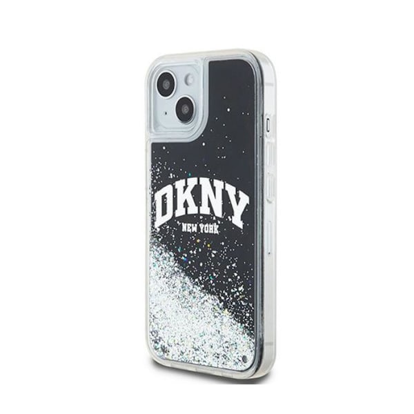 DKNY Liquid Glitter Big Logo - Fodral för iPhone 15/14/13 (svart)