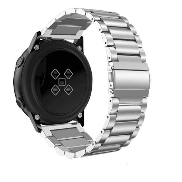 Galaxy Watch Active2 Armbånd 40 mm Stål Links Sommerfuglelås Sølvgrå