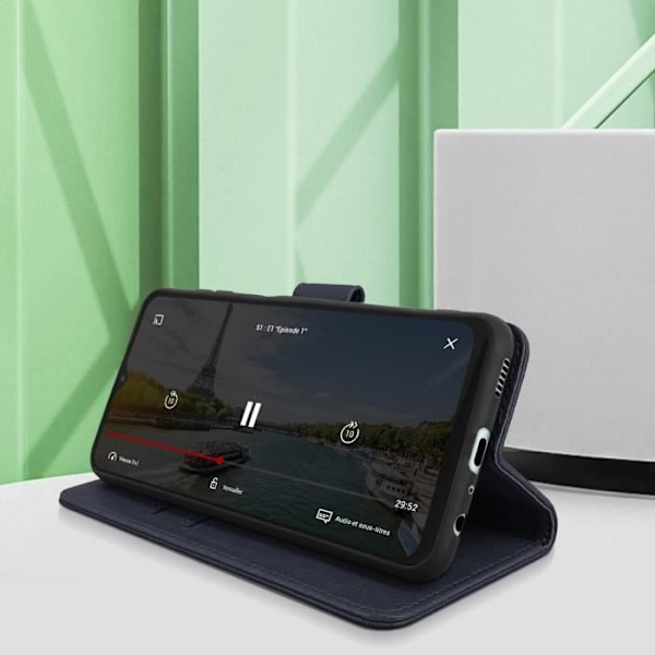 Cover - AVIZAR - Samsung Galaxy M23 - Video Support Funktion - Blå - Hard Shell Blå