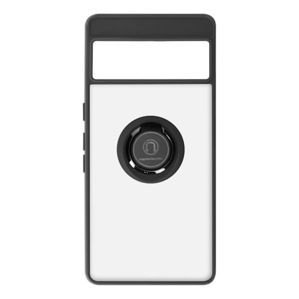 AVIZAR Beskyttelsesetui til Google Pixel 7 Pro - Bi-materiale - Metalring - Videostøtte - Sort Svart
