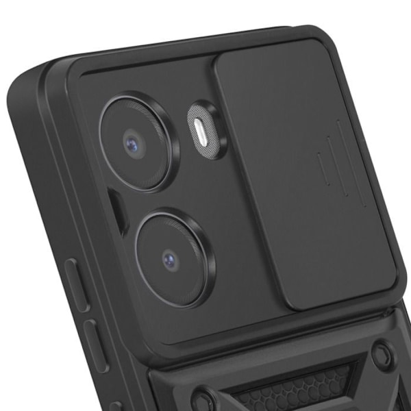 Coque til Xiaomi Poco X7 Pro Magnetisk Ring Kamerabeskyttelse Sort Svart