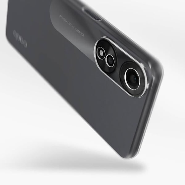 Suojakotelo - AVIZAR - Oppo A78 - Silikonigeeli - 9H Karkaistu lasi - Läpinäkyvä Vit
