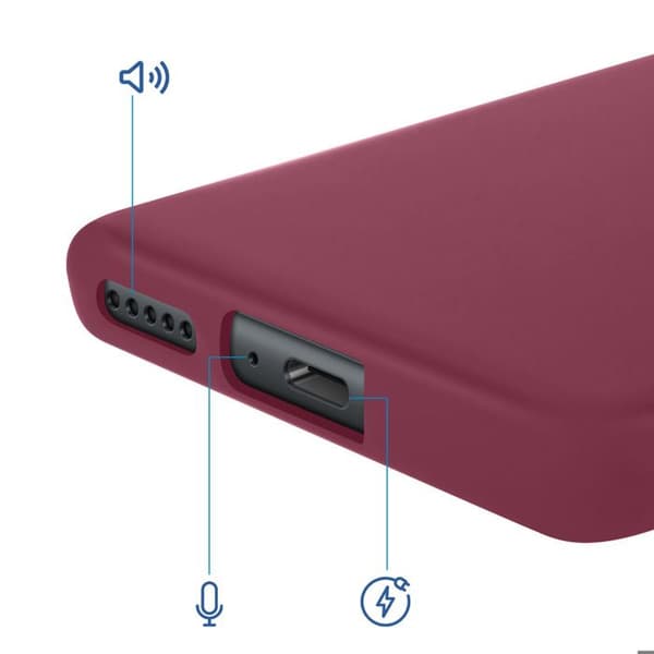 Coque Soft-Touch til Redmi Note 15 5G i Antiskrid Silikone Bordeaux Röd