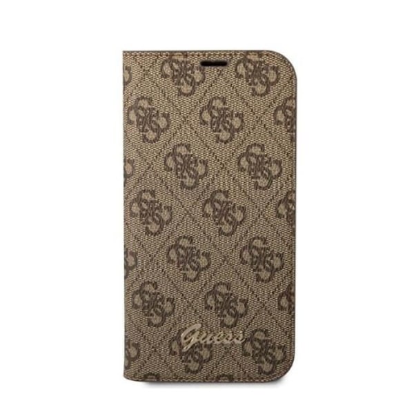 Guess 4G Metal Camera Outline Booktype Fodral - Skal till iPhone 14 (brun) - 3666339083205