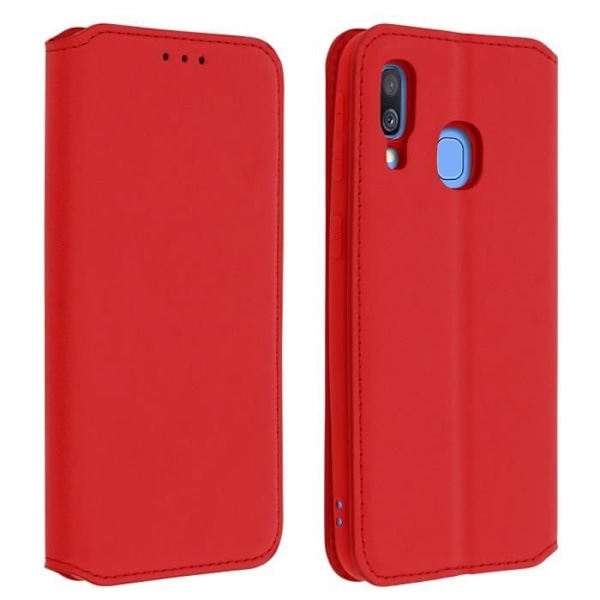 Skal till Samsung Galaxy A40 Folio Plånboksställ Funktion Röd Röd
