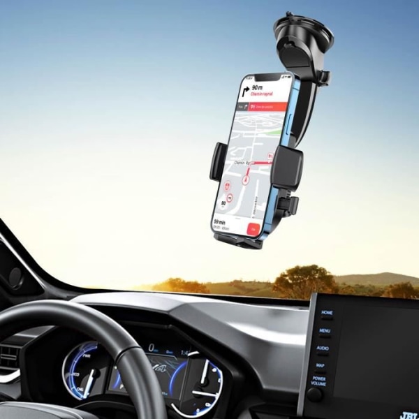 Smartphone Bilholder Dashboard Forrude 360° Roterende XO Sort