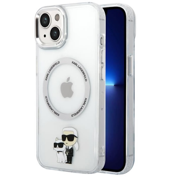 MagSafe Fodral för iPhone 14 Plus Bi-material Förstärkta hörn Karl Lagerfeld Transparent