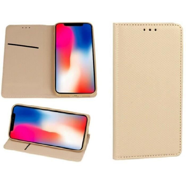 Suojakuori Samsung Galaxy A33 5G:lle - Lompakkokotelo magneettisuljuksella kultaa gyllene