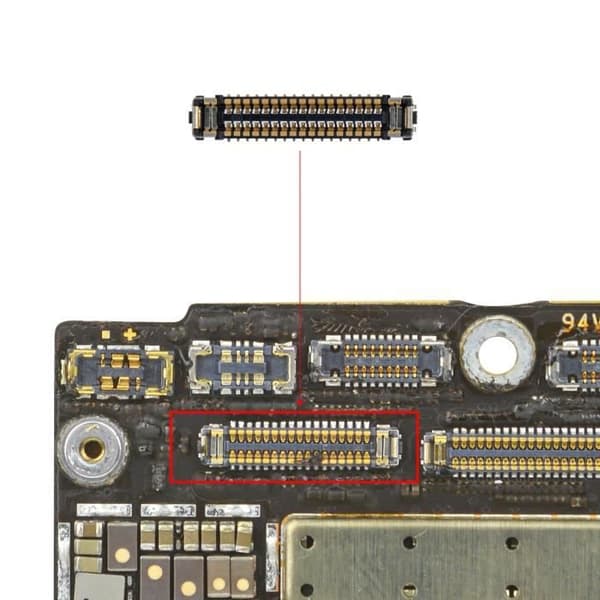 FPC skærmstik til iPhone X Sort