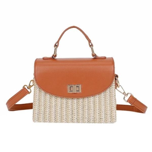 Chic Kaksivärinen Olkalaukku Naisille Gallantry Ruskea Beige