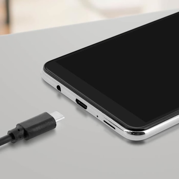 USB-USB Type C -kaapeli - AVIZAR - Pikalataus 2.0 - 1.2m - Musta - Nopea synkronointi Svart