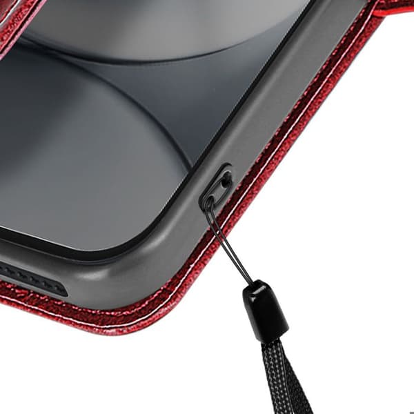 Fodral för Redmi Note 15 Pro 5G Läderlook med kortfack och ställfunktion Röd Röd