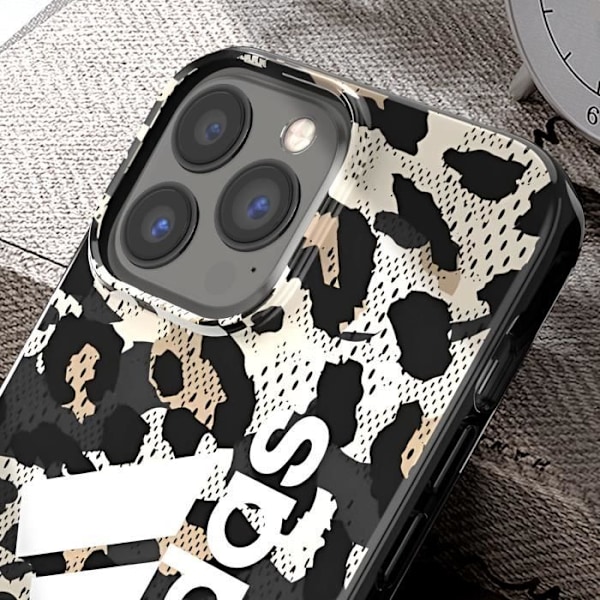 Silikonetui til iPhone 13 Leopard Print Forhøjede Kanter - ADIDAS - Sport Leopard Svart