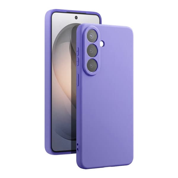 Silicone Soft-Touch-fodral för Galaxy S26 med mikrofiberfoder i lila Violett