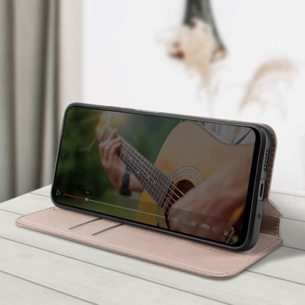 AVIZAR lompakkokotelo Xiaomi Redmi 12: Täysi suojaus - Video tukijalka - Magneettisuljin Gul