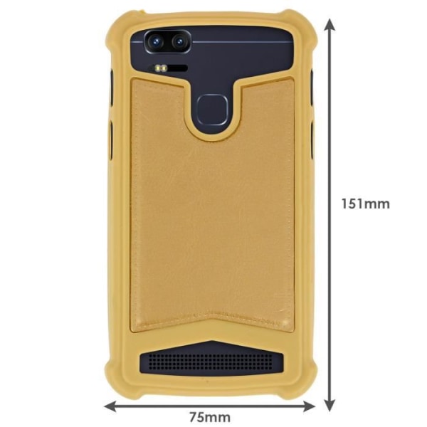 Smartphone-fodral - Universell - Stötsäker - Silikon - Konstläder - 4.7" till 5.3" Guld